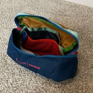 Bombas X Cotopaxi Colorful Hiking Pack with Blue and Brown Accents